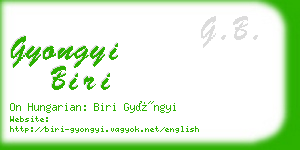 gyongyi biri business card